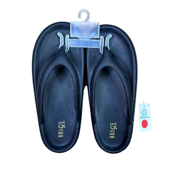 Rouge Black Flip Flop Sandals - Picture 1 of 3